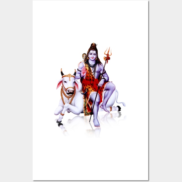 Blessing Of Shiv , lord shiva Wall Art by justrachna